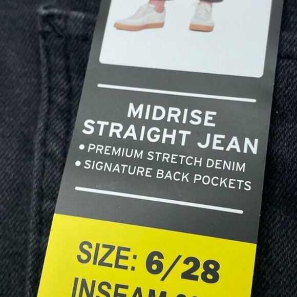 Hudson Los Angeles Midrise Straight Jeans Size 6/28 Premium Stretch Denim d0537 - Picture 3 of 5